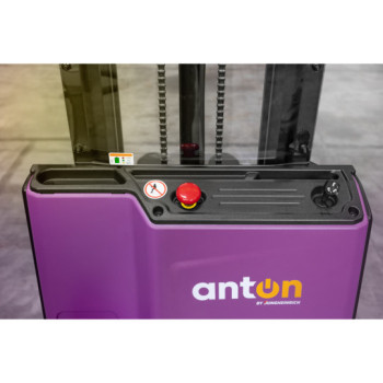 Electric Pedestrian Stacker PSM 1.2 | 1200 kg | Li-ion | AntOn by Jungheinrich - width across fork 570 mm