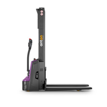 Electric Pedestrian Stacker PSM 1.2 | 1200 kg | Li-ion | AntOn by Jungheinrich - width across fork 570 mm